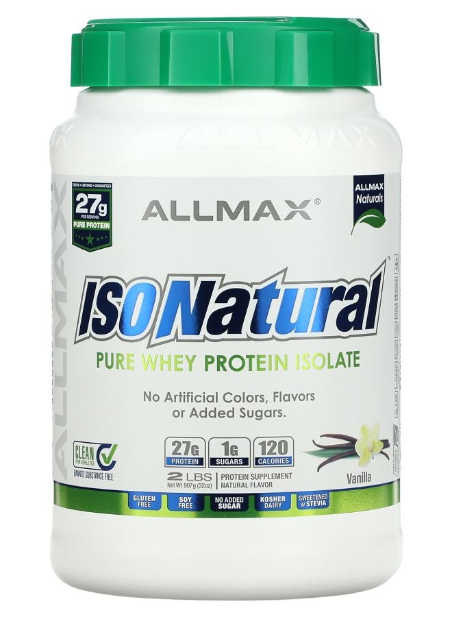 Allmax ISONatural™ Pure Whey Protein Isolate Vanilla 2 lbs (907 g)