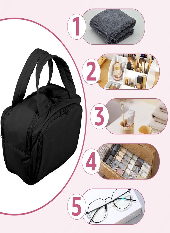 THDUJAYJAY Large Toiletry Bags for Women,Travel Toiletry Makeup Bag,Polyester Made,Multi Compartment Design with Soft Handle and Zipper,Lightweight Large Travel Toiletry Makeup Bag - Image 3