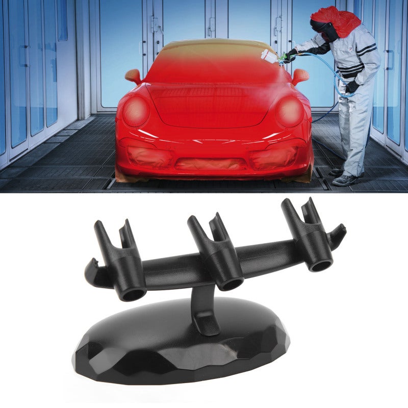 Airbrush Holder: 3 Airbrushes Accommodating, Sturdy & Stable - Wide Application ABS Airbrush Stand for Automotive Painting, Tattoo, Makeup, Beginners & Professionals - Image 2