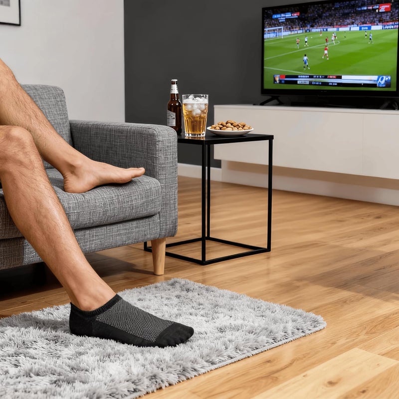 Faustine No Show Socks Ankle Low Cut Socks for Mens or Womens, Non Slip, 8 Pairs (8 Pairs (Black), L/XL(US Men Shoes Size 10-14)) - Image 5