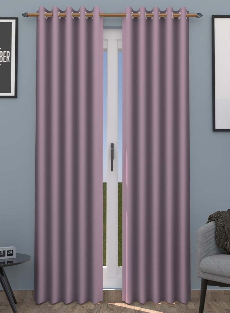 Amali  Amali Blackout Plain Curtains 274 cm x 127 cm - 2 Panels, 100% Polyester, Grommet Top, Thermal Insulated, Noise Reducing, Light Blocking  - Image 1