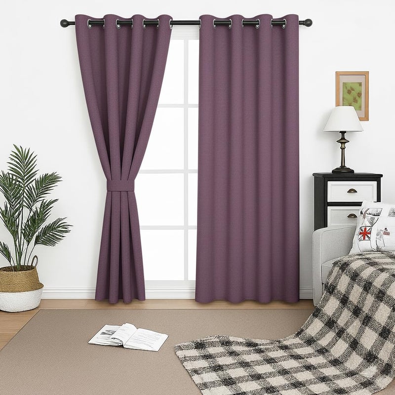 Amali Blackout Plain Curtains 274 cm x 127 cm - 2 Panels, 100% Polyester, Grommet Top, Thermal Insulated, Noise Reducing, Light Blocking - Image 2