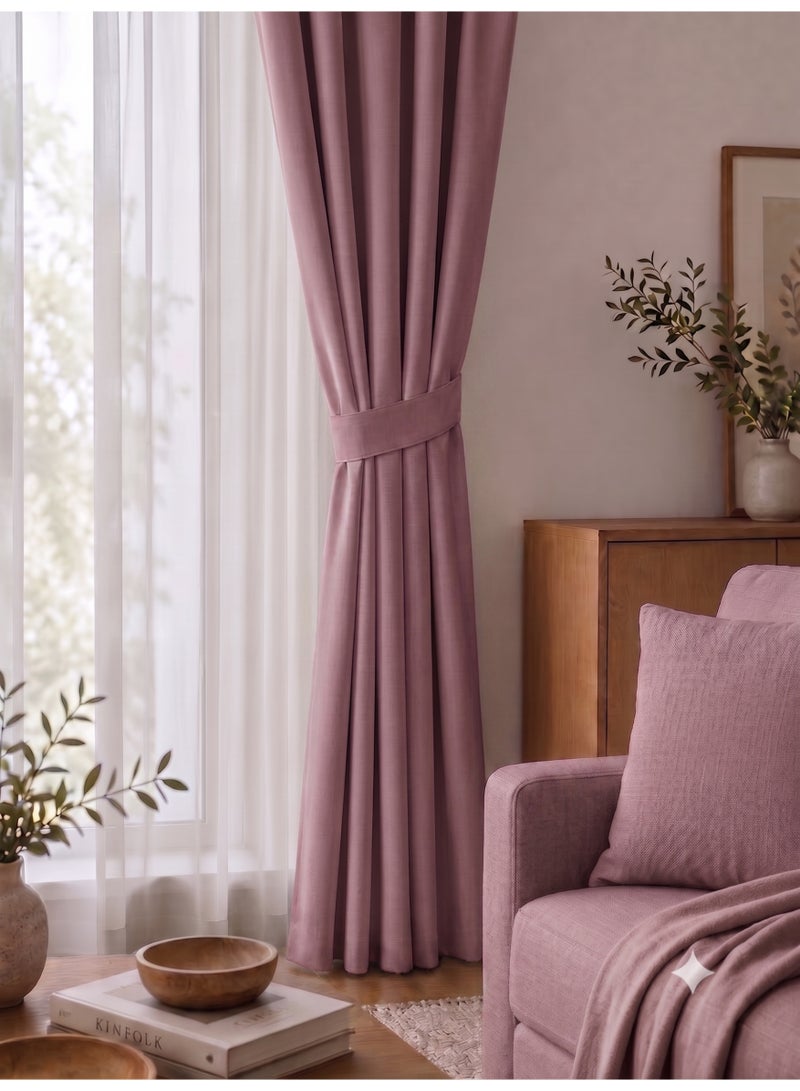 Amali Blackout Plain Curtains 274 cm x 127 cm - 2 Panels, 100% Polyester, Grommet Top, Thermal Insulated, Noise Reducing, Light Blocking - Image 2