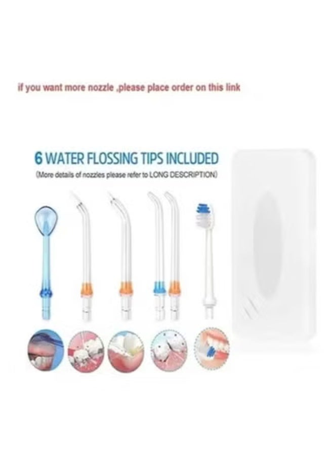 TIGER Portable Dental Water Flosser with 6 Jet Tips – Cordless Rechargeable Oral Irrigator for Teeth, Braces, Gums & Bridges – Sleek Black Water Jet Floss with Adjustable Pressure, USB Charging, IPX7 Waterproof – Professional Dental Care for Home & Travel - Image 3
