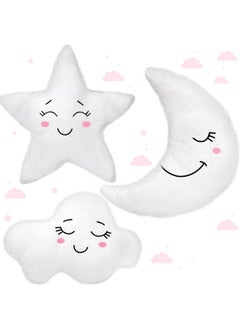 Queekay Cloud Rainbow Sun Moon Star Shaped Pillow 3 Pcs Nursery Stuffed Throw Pillows Kids Cute Cushion Children Soft Plush Pillow for Baby Room Reading Nook Decorations Gift(Moon, Star, Cloud) - pzsku/ZBDFBDA99190181BED1EDZ/45/_/1737030829/31d8a093-cf01-410d-bf91-272c508e9acd