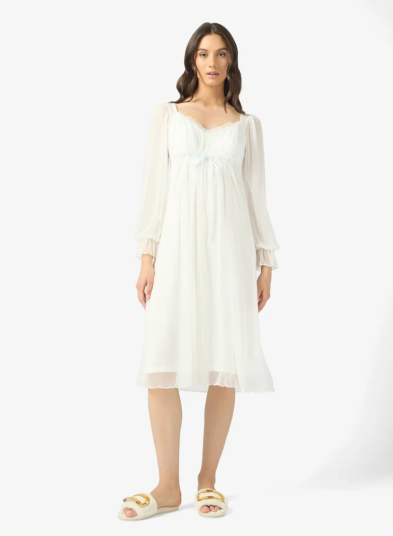 Khizana Puff Sleeve Night Dress