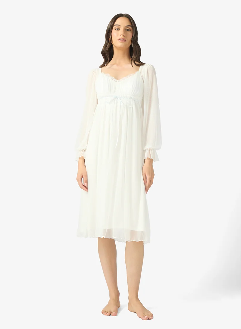 خزانة Puff Sleeve Night Dress