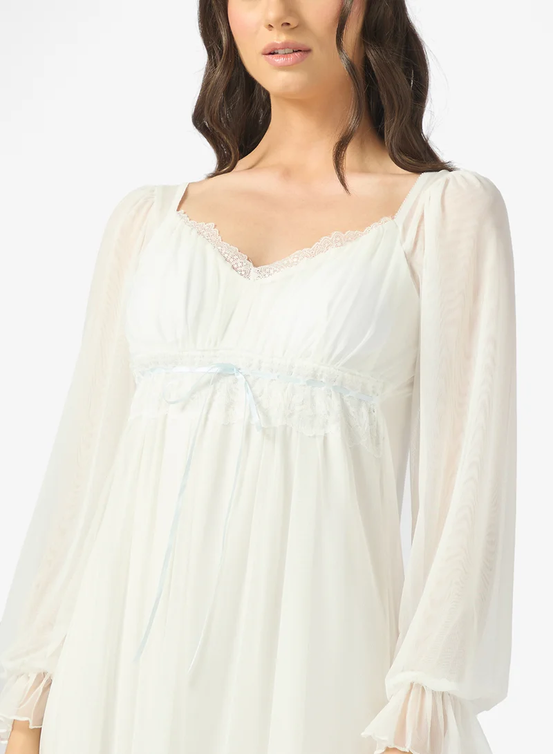 Khizana Puff Sleeve Night Dress