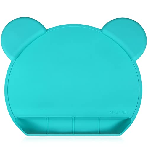 Silicone Baby Placemat Suction Kids Placemats with Strong Suction Food Catching Placemat Silicone Placemats for Kids Babies Toddlers Tiny Diner Placemat Roll Up Non Slip Washable Baby Restaurant Mat