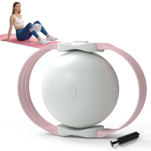 HOTSWEAT Thigh Exerciser, Inner Thigh Exerciser, Thigh Trainer Kegel Exerciser for Women with Adjustable Resistance, Thigh Toner Workout Equipment Pilates Ball for Home Gym (Pink) - Image 1