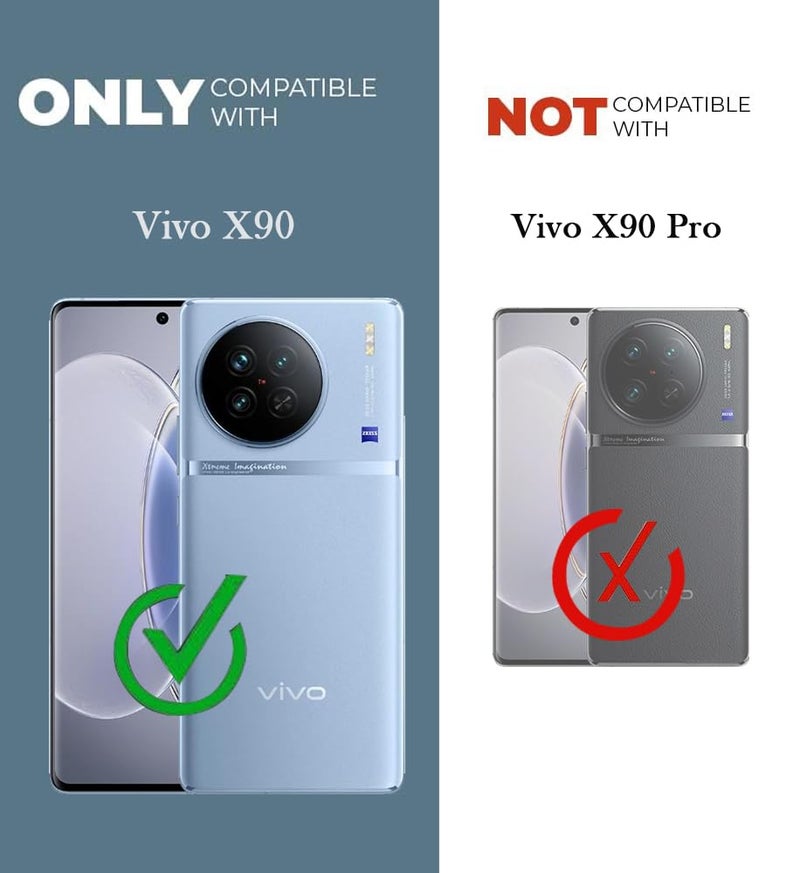 Jkobi Back Cover Case for Vivo X90 (Shockproof with Polycarbonate Clear Panel | Professional Black) - Image 4