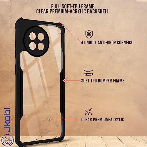 Jkobi Back Cover Case for Vivo X90 (Shockproof with Polycarbonate Clear Panel | Professional Black) - Image 2