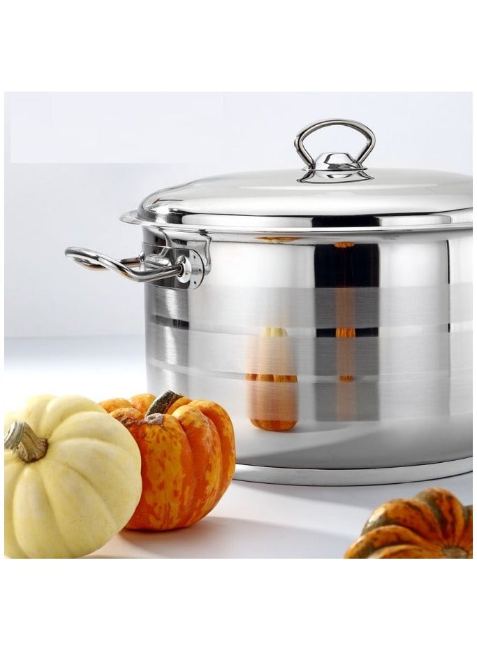 Bonera Masterchef Deep Pot 24cm - 6 Litre - 18/10 Cr-Ni Stainless Steel - Image 3