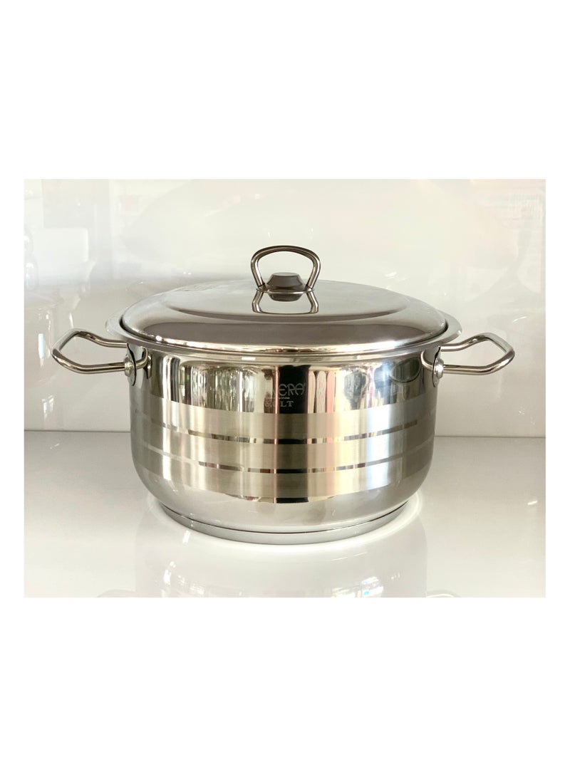 Bonera Masterchef Deep Pot 24cm - 6 Litre - 18/10 Cr-Ni Stainless Steel - Image 2