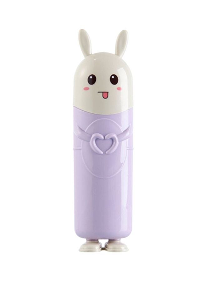 NIBEMINENT Rabbit Toothbrush Box Purple/White 6x4.5x22cm