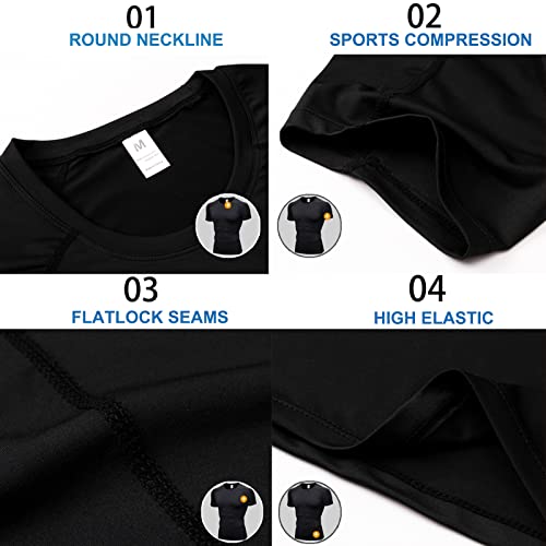 SPVISE Black Compression Shirts Short Sleeve Men Workout Gym T-Shirts Cool Dry Sports Baselayer Undershirts for Running Yoga - Image 5
