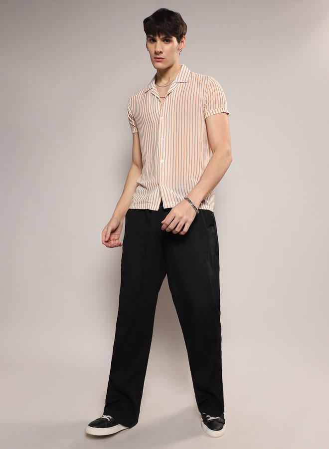 كامبوس سوترا قميص كاجوال شفاف مخطط من كامبس سوترا - Image 4