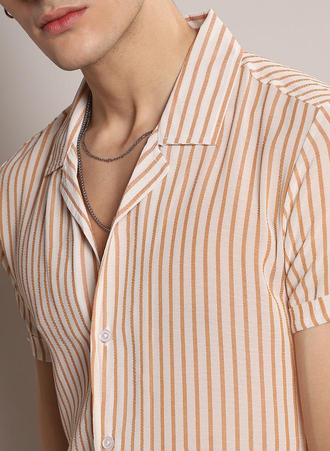 كامبوس سوترا قميص كاجوال شفاف مخطط من كامبس سوترا - Image 2