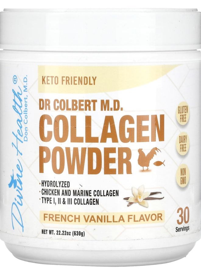 Divine Health - Dr. Colbert M.D. Collagen Powder French Vanilla 22.22 oz (630 g) - Image 1