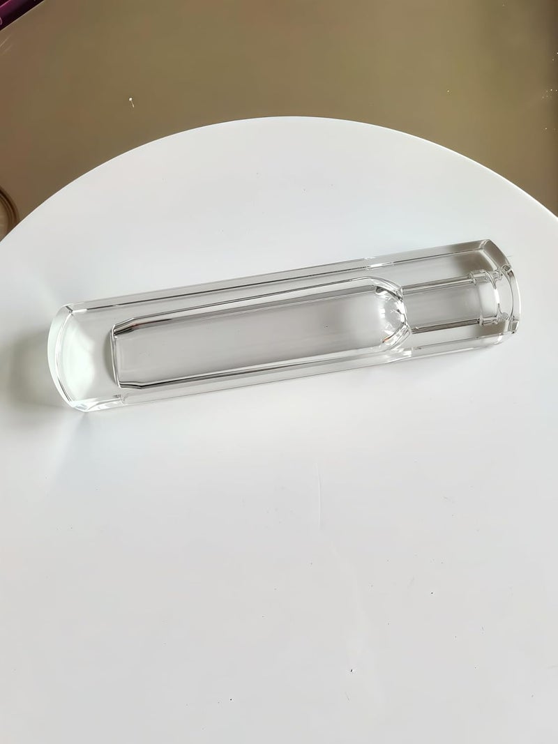 Classic Long Single Slot Crystal Glass Cigar Ashtray - Durable Ash Holder for Home , Office , Patio , Bars - Image 2