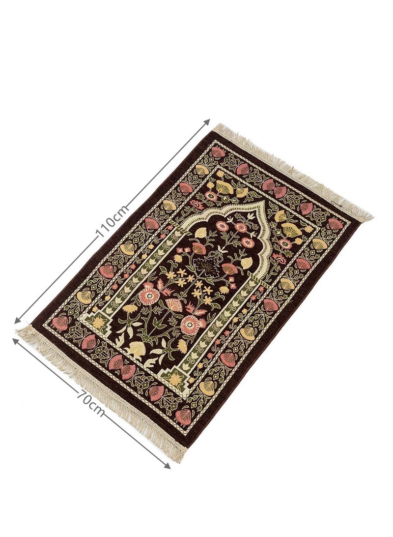 Arabest High-Quality Muslim Prayer Mat (Sajjadah), Soft and Comfortable, Portable Design for Home and Travel Use - Size 110cm x 70cm  - Image 2