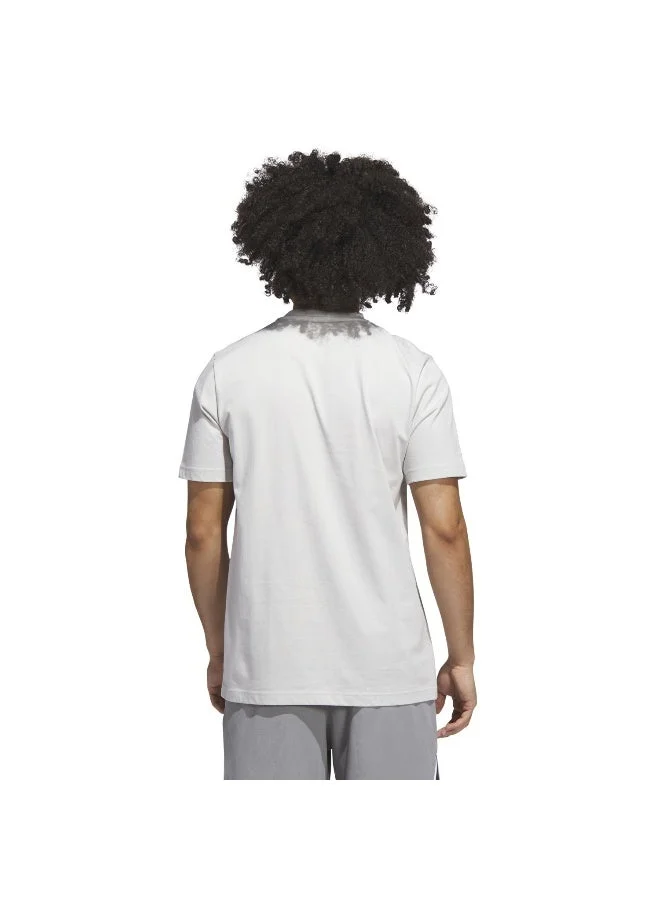 Adidas Grey Millennium Hoops Graphic T-Shirt for Men | Best Price UAE