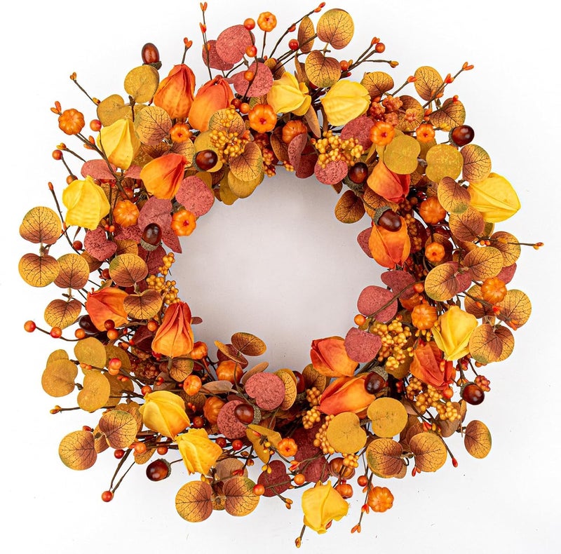 Yawwind Autumn Wreath for Door 22 inches - Image 1