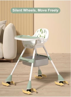 Perfii High Chair for Babies and Toddlers Booster Seat Adjustable Baby Highchair with Removable Tray Toddler Chair with Safety Harness  - Image 4