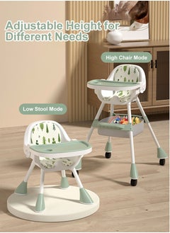Perfii High Chair for Babies and Toddlers Booster Seat Adjustable Baby Highchair with Removable Tray Toddler Chair with Safety Harness  - Image 5