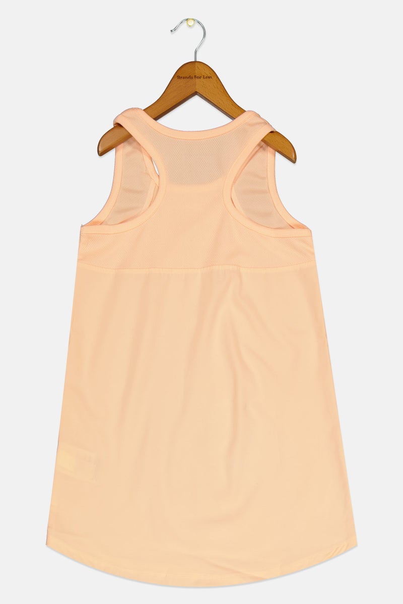 Reebok Kids Girl Brand Logo Sleeveless Tank Top, Peach - Image 2