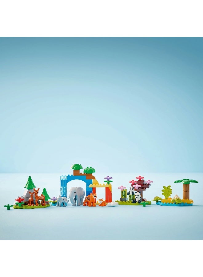 LEGO مجموعة بناء تعليمية LEGO DUPLO Town 3in1 عائلات الحيوانات البرية 10446 (92 قطعة) - Image 5