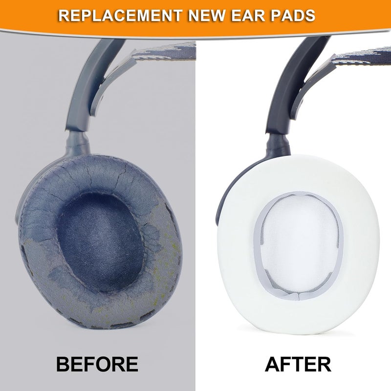 defean Nova Pro Wireless Earpads - defean Replacement Ear Cushion Ear Pads Compatible with Steelseries Arctis Nova Pro Wireless/Arctis Nova Elite Headphones (White Cooling Gel) - Image 5