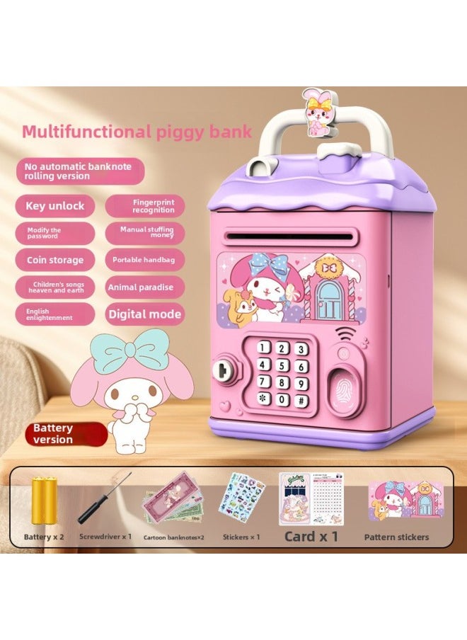 Generic - Can't Get In And Out Of The Year Piggy Bank Only Boys Password Box Kulomi Savings Girls Children Can Access-Color:Melody☀Password Key Unlock Without Automatic Banknote Rolling☀Battery Version - Image 1