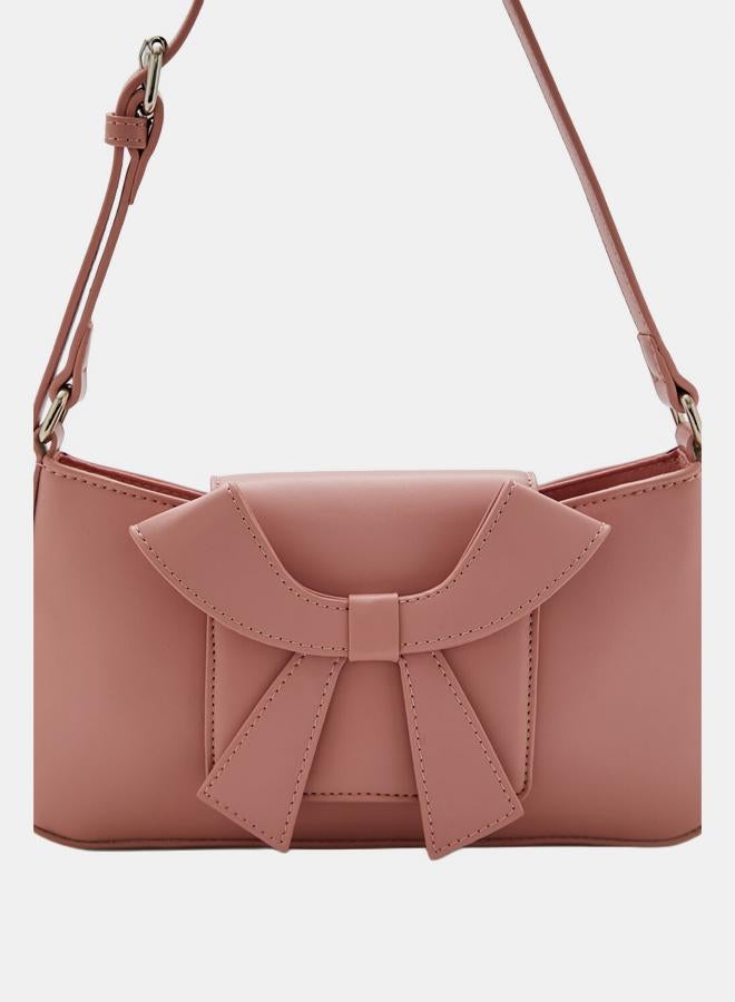 FOREVER 21 Faux Leather Bow Shoulder Bag  - Image 5