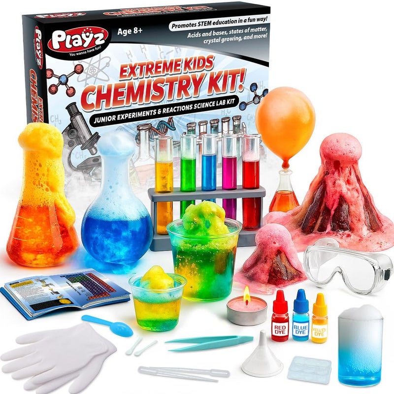 Playz Extreme Chemistry Set 52 Unique Experiments Science Kits for Kids Age 812 Lab Gear Volcano Project Learning Tools Fair Activity Discovery Gift STEM Toys for Boys and Girls - Image 3
