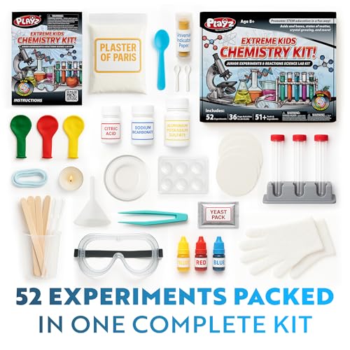 Playz Extreme Chemistry Set 52 Unique Experiments Science Kits for Kids Age 812 Lab Gear Volcano Project Learning Tools Fair Activity Discovery Gift STEM Toys for Boys and Girls - Image 5