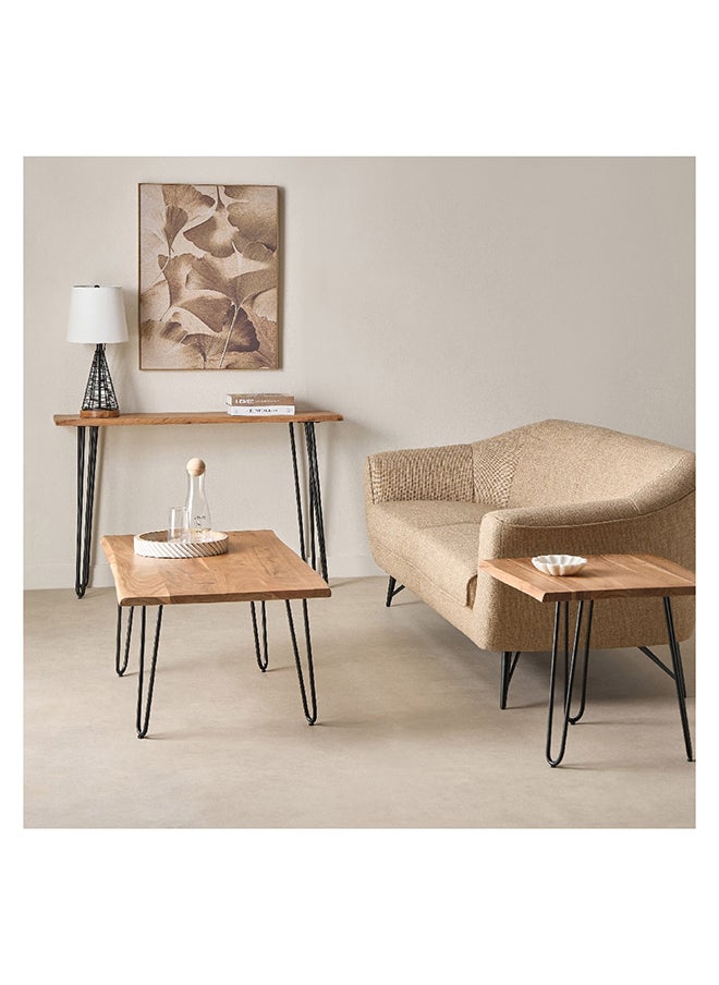 Home Box - Corwin Live Edge Solid Wood Top Console Table 30 x 78 x 120 cm - Image 1