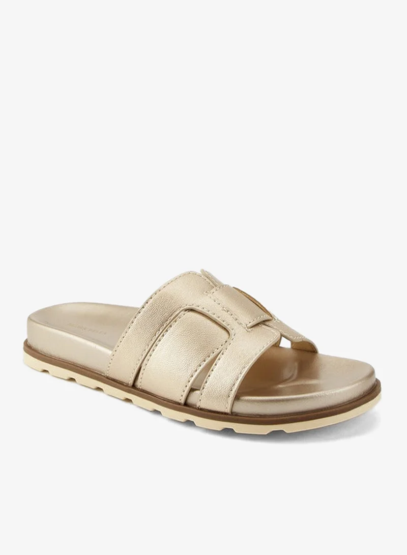 Flora Bella By Shoexpress Flora Bella Panelled Slip-On Sandals