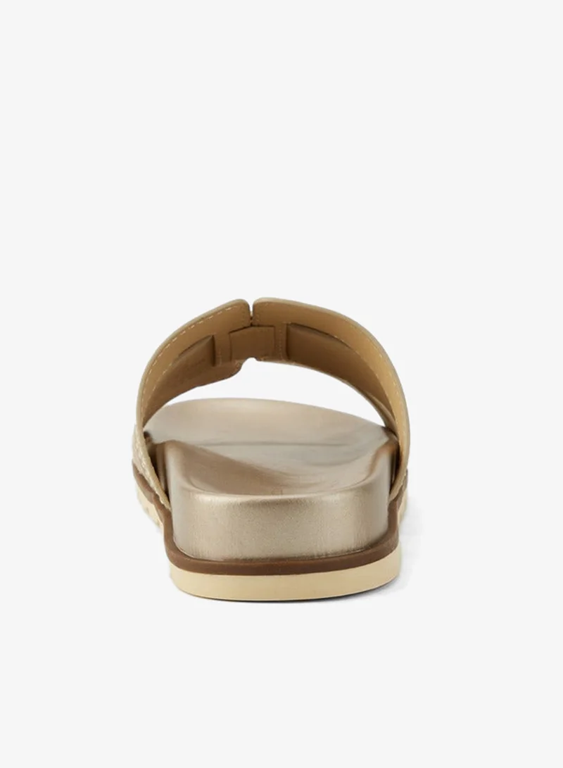 Flora Bella By Shoexpress Flora Bella Panelled Slip-On Sandals