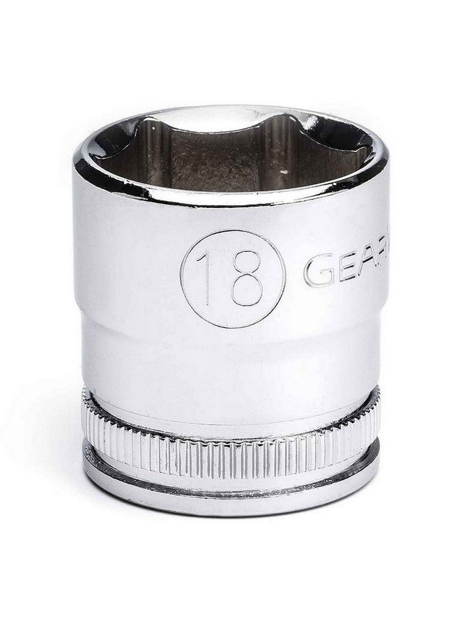 GearWrench Professional 6-Point Standard Metric Socket Silver 3/8 Inch x 18 mm 80386