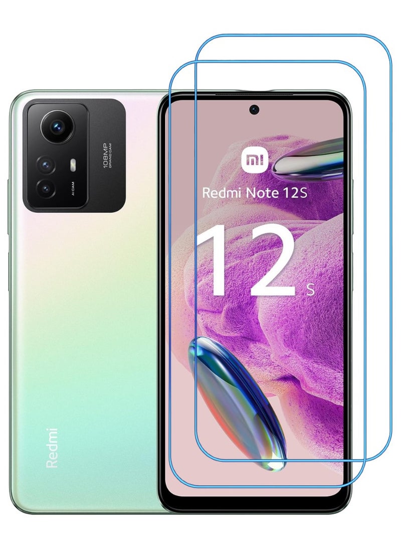 ACLIX 2 Pieces Antistatic ESD Dustproof Premium Quality High Definition Clear Tempered Glass Screen Protector Designed For Xiaomi Redmi Note 12S - Image 1