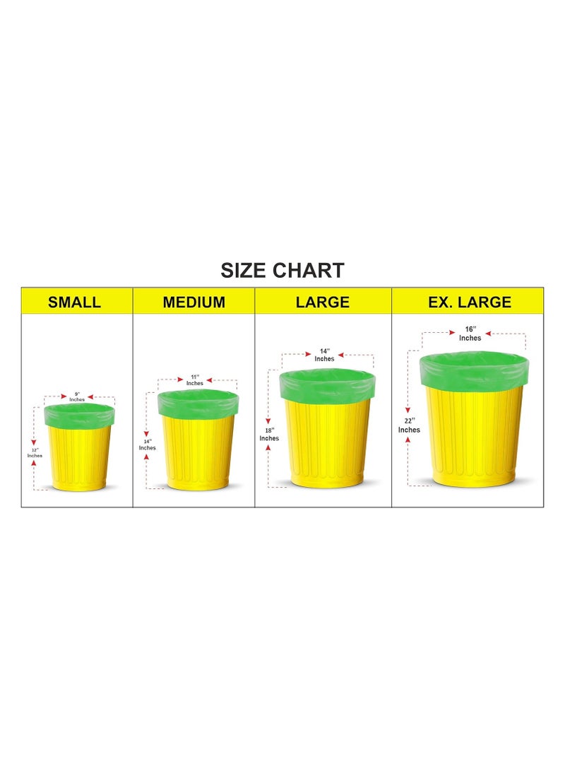 shalimar Shalimar Premium OXO Biodegradable Garbage Bag – 90 Bags (6 Rolls) – 60 x 81 cm – Fits 20 to 30 Gallon Bins  – Leak-Proof Trash Bags – Green  - Image 2