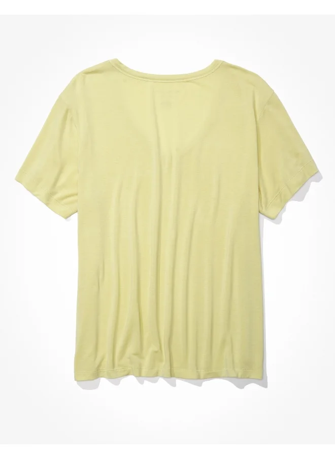 American Eagle AE Oversized Soft & Sexy V-Neck T-Shirt