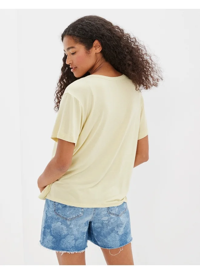 American Eagle AE Oversized Soft & Sexy V-Neck T-Shirt