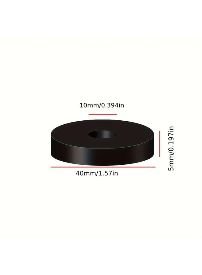 8 Pcs Heavy Duty Rubber Spacer Bushings Non Slip Flat Washers With Circular Center Hole for Screws Bolts Anti Corrosion Fasteners Electronics Machinery Appliances Compatible With Metal Plastic PVC Easy Installation Removal Rubber Washers - Image 2