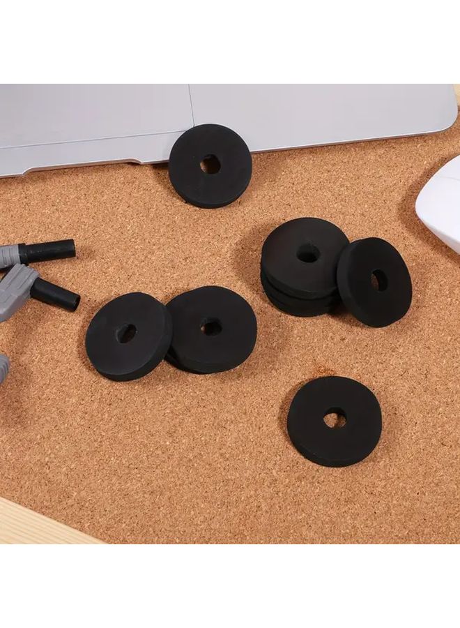 8 Pcs Heavy Duty Rubber Spacer Bushings Non Slip Flat Washers With Circular Center Hole for Screws Bolts Anti Corrosion Fasteners Electronics Machinery Appliances Compatible With Metal Plastic PVC Easy Installation Removal Rubber Washers - Image 5
