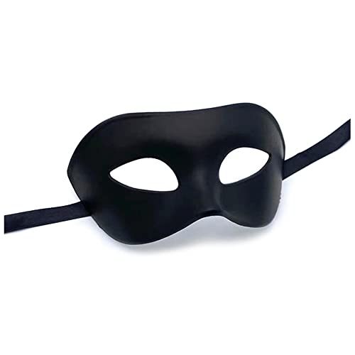 Liatunou Men's Masquerade Mask Half Face Mask for Ball Proms and Halloween (Dark Balck) - Image 4