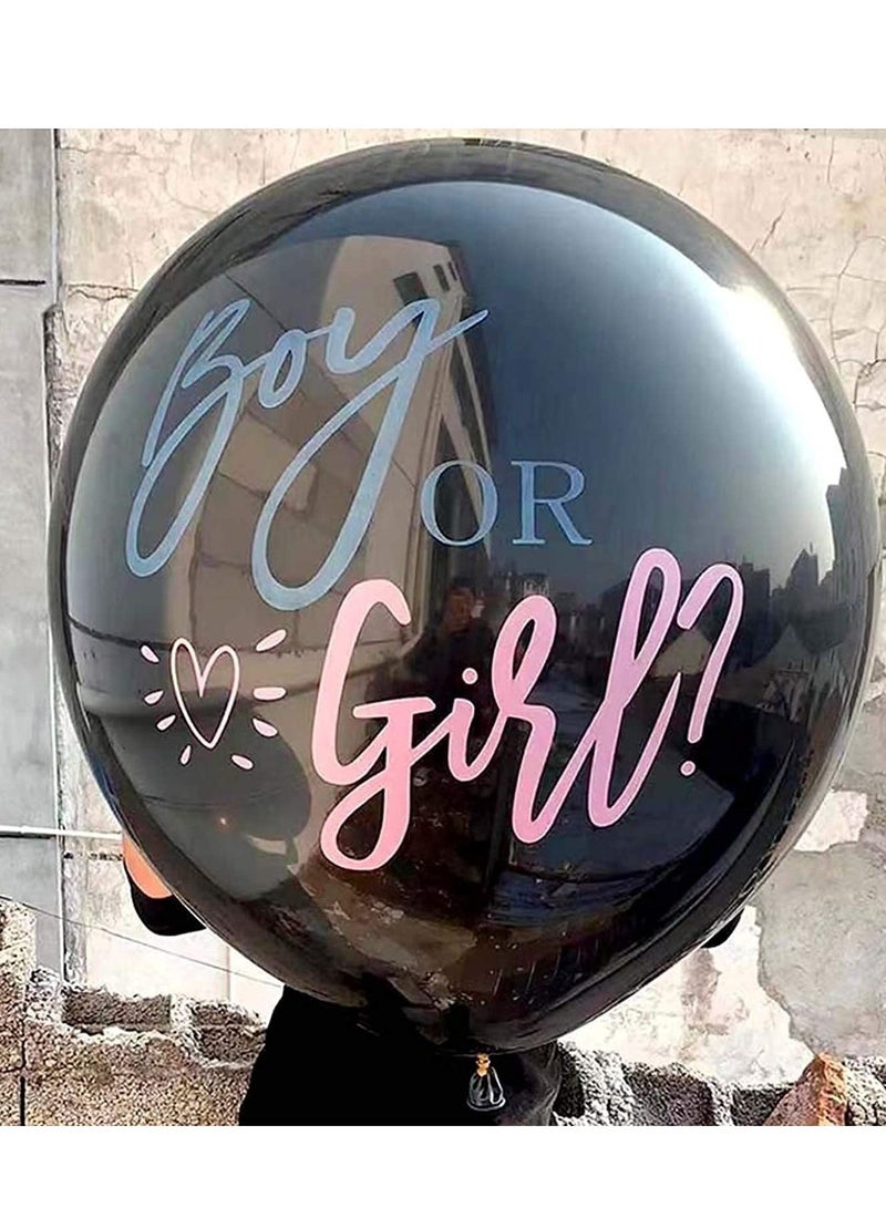 شو وو عبوتان من بالونات كونفيتي للكشف عن جنس الجنين تأتي مع حلويات زرقاء وردية - Image 4