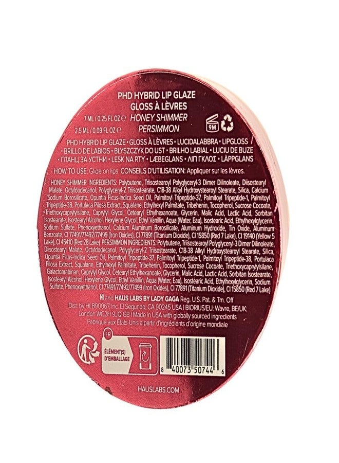 Haus Laboratories Haus Labs PHD Hybrid Innovation Plumping Lip Glaze Duo - Honey Shimmer Full Size & Persimmon Mini - Image 4