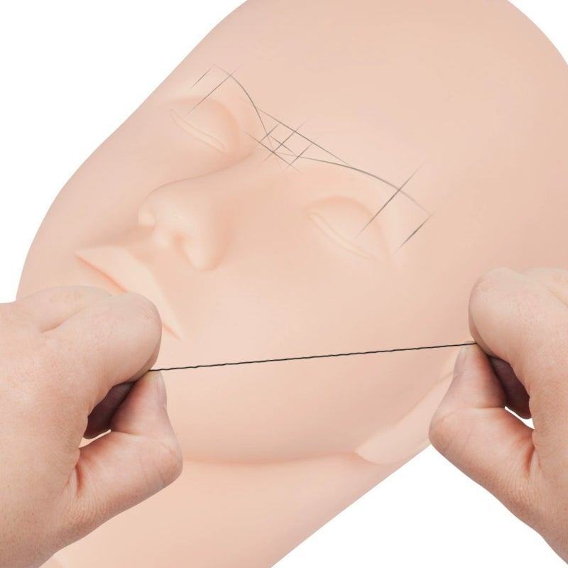 Eyebrow positioning auxiliary marker embroidery thread ruler  black - Image 3